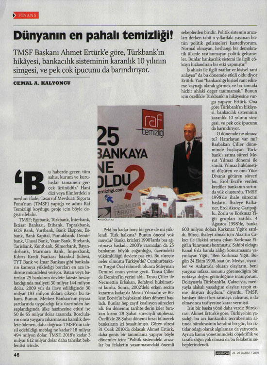 Aksiyon Dergisi // 23.11.2009