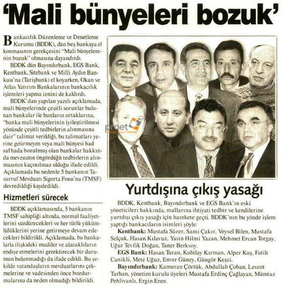 Egsbank Akşam Gazetesi // 11.07.2001