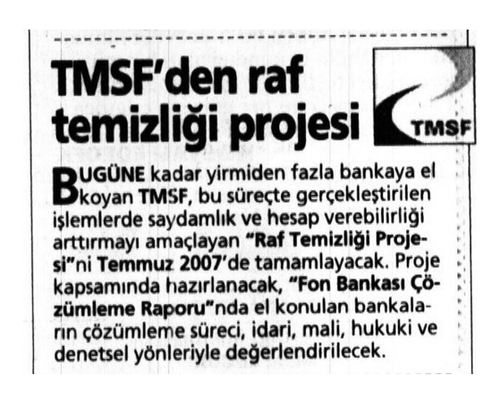 18.06.2007 Raf Temizliği Haberi